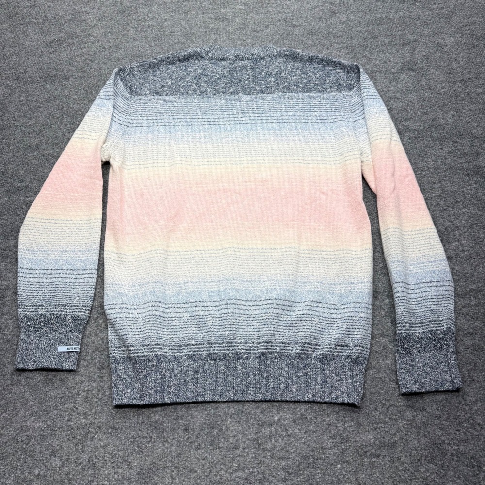 Scotch & Soda Mens Blue Pink Ombre Space Dye Crewneck Sweater Large - Picture 8 of 9